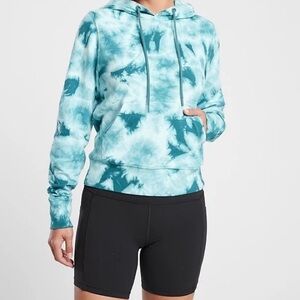 ATHLETA Sundown Tie Dye Hoodie Sweatshirt, Dark Surf Teal Medium ✨